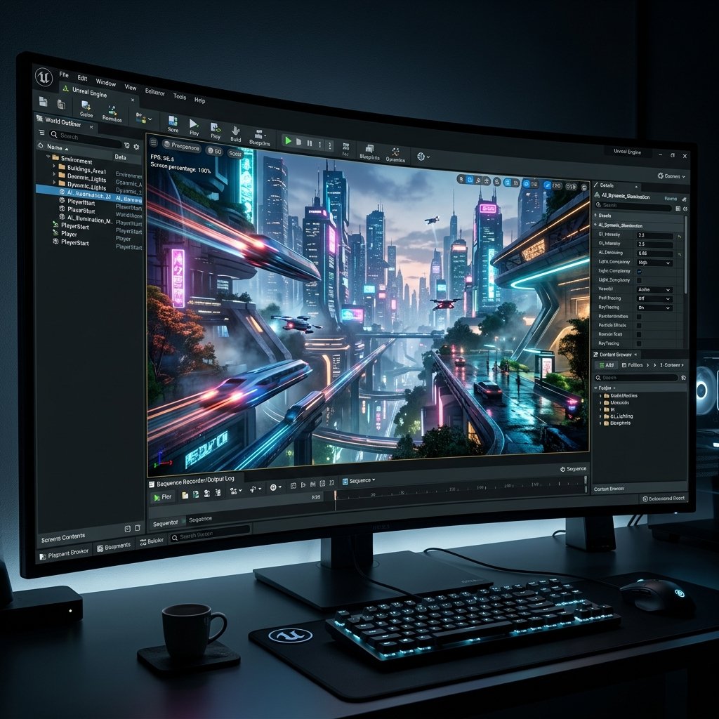 Epic Games, Unreal Engine 5.7 Sürümünü Yayınladı: Gerçek Zamanlı Yapay Zeka Işıklandırması