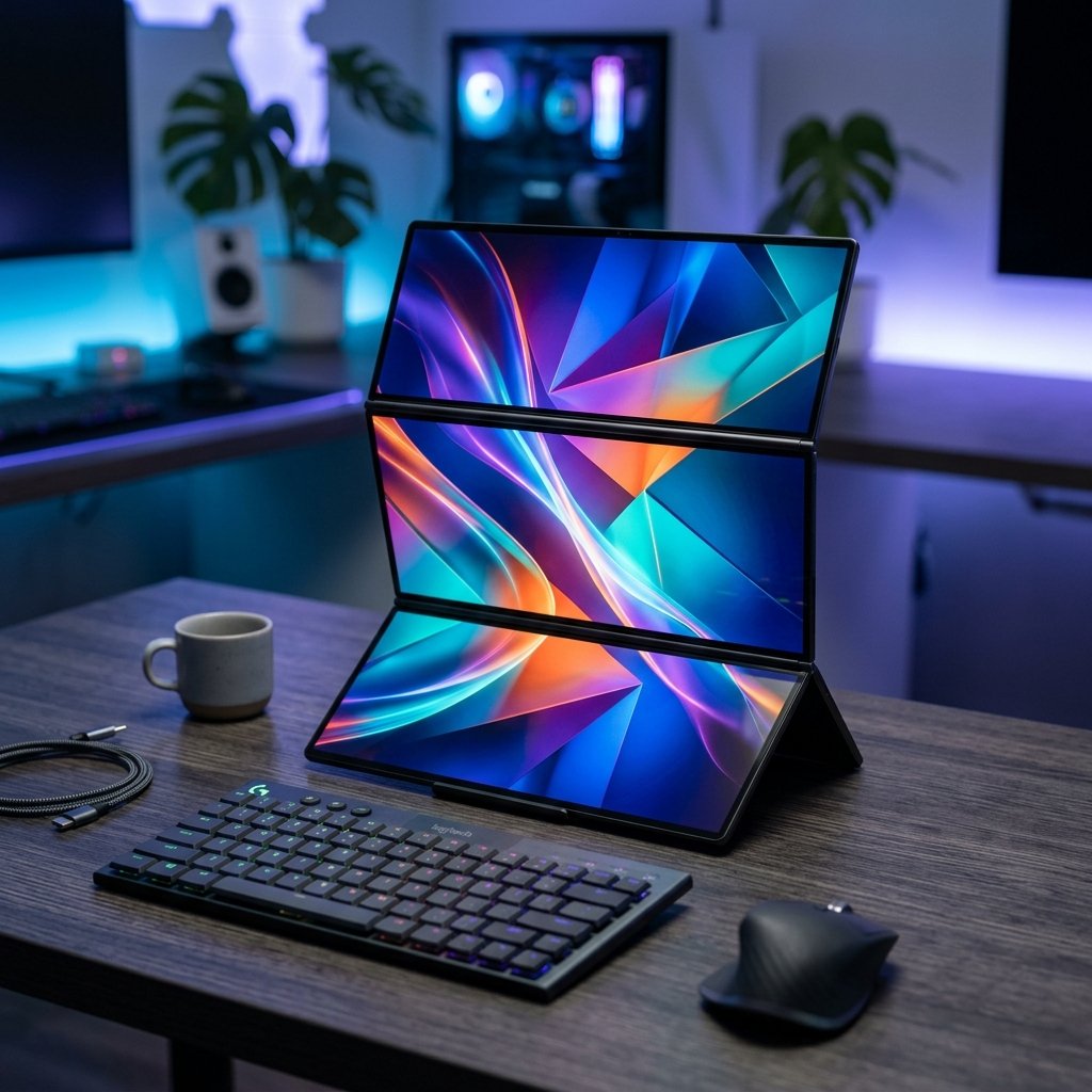 Samsung Display, Çift Katlanabilir Yeni Nesil Hibrid Ekran Teknolojisini Sergiledi