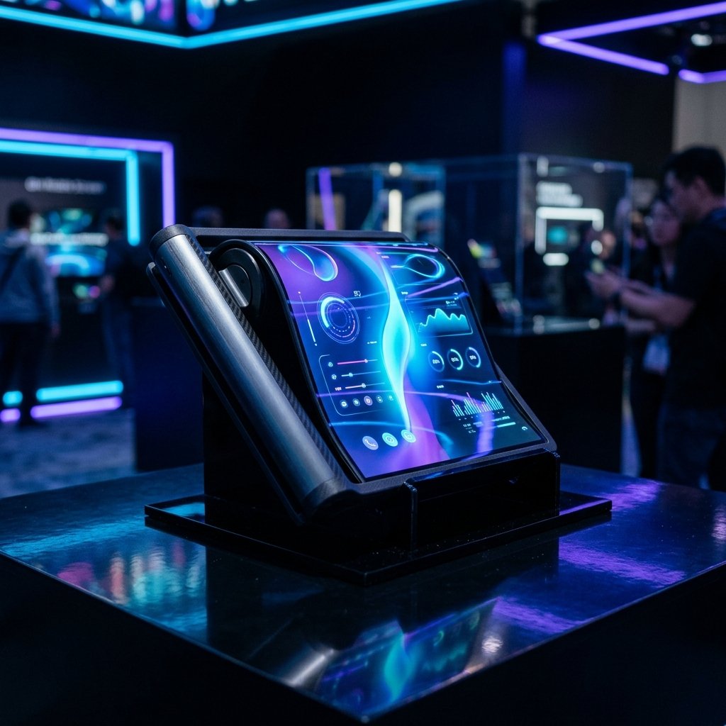 Samsung, Rulo Haline Gelebilen OLED Ekranlı Telefon Prototipini Seul'de Sergiledi